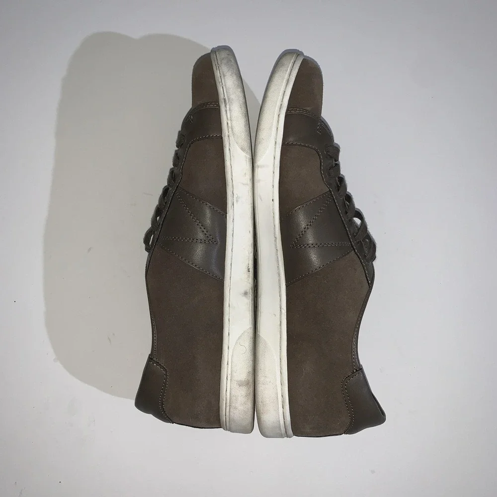 Vionic Jerome Suede Shoes Mens Size 11.5 Brown Lace Up Casual Comfort Sneakers
